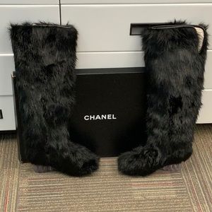 Chanel “Fantasy Fur Icicle” High Boots